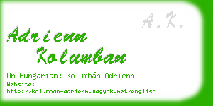 adrienn kolumban business card